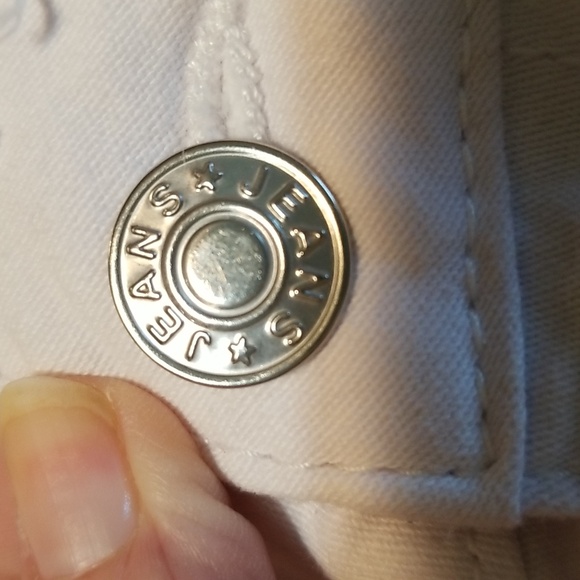 LOVER BRAND, JEANS LEGGINGS Sz M, White & Mauve, EUC, CL #132 - Picture 10 of 10